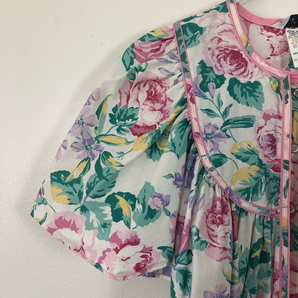 Models Coat Floral Night Dress w/ Pockets - Picture 3 of 6